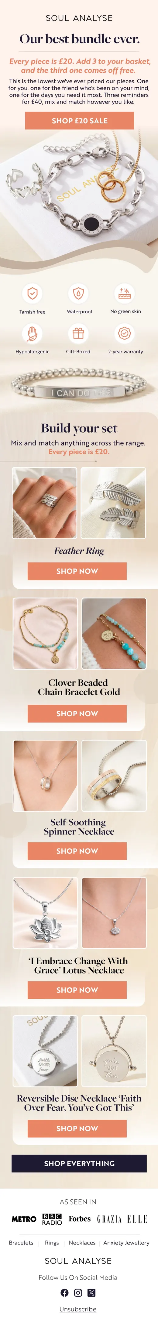 Soul Analyse best bundle email with waterproof hypoallergenic benefit icons