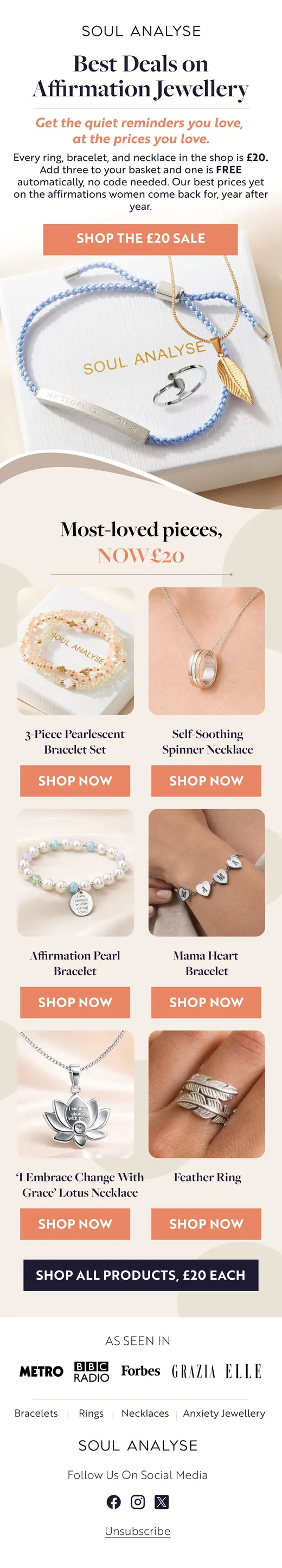 Soul Analyse best deals email on most-loved affirmation pieces
